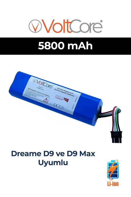 Dreame D9 Ve D9 Max Uyumlu Robot Süpürge Bataryası 5800 Mah Pil