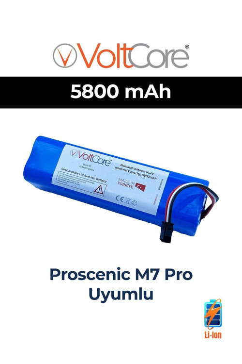 Proscenic M7 Pro Akıllı Robot Süpürge Bataryası 5800 Mah Pil Vc