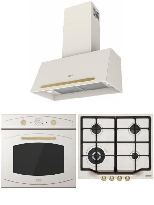 Classic Line Krem Rustik Ankastre Set (FCH 604 3G TC PW C Ocak/FCO 86 H Fırın/FCO 70 PW G Davlumbaz)
