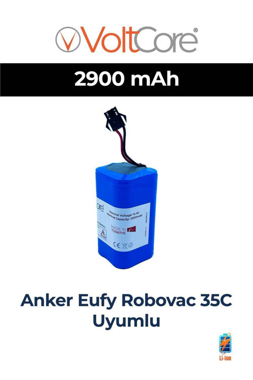 Eufy Robovac 35C Uyumlu Robot Süpürge Bataryası 2900 Mah Pil Vc