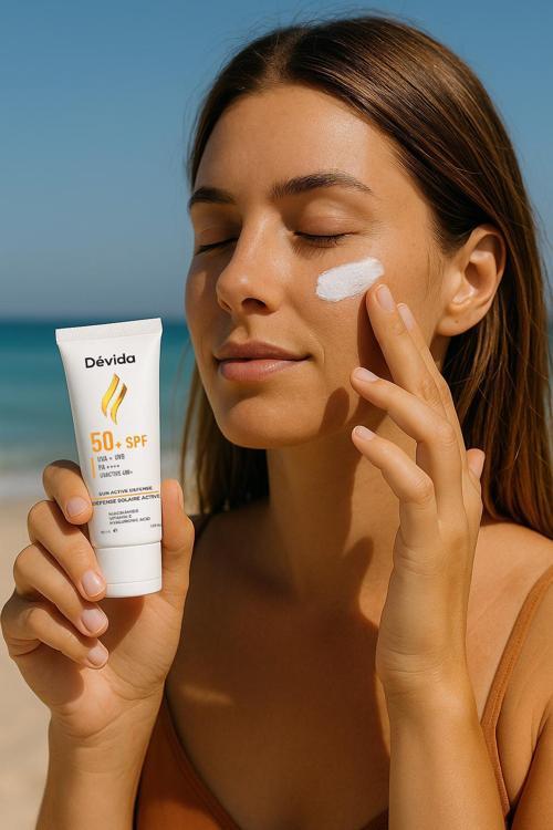 Dévida SPF 50+ Güneş Kremi UVA UVB Koruyucu Cilt Lekesi Önleyici UvActive 400+ Krem