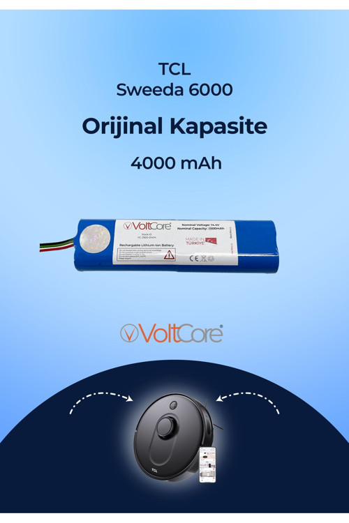 Robot Süpürge Bataryası 4000Mah Tcl Sweeda 6000 Uyumlu