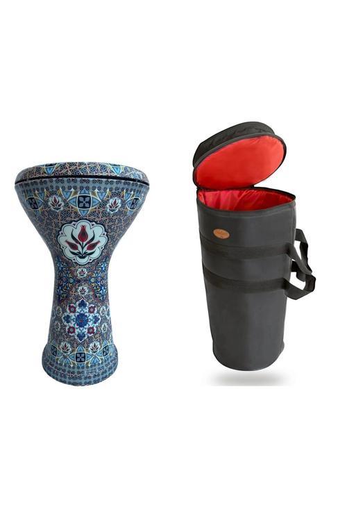 Profesyoneller Için Döküm Mısır Darbuka – 3 Kg, Iznik Çinisi Işlemeli - Gigbag Çanta Hediyeli