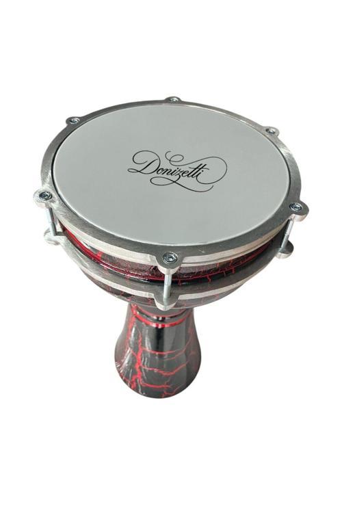 Darbuka No5 Kırmızı Çatlak Desen Boya 23Cm Çap