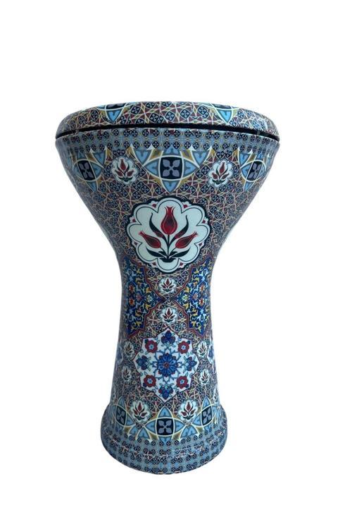 Profesyoneller Için Döküm Mısır Darbuka Ağırlık 3 Kg Iznik Çinisi Işlemeli