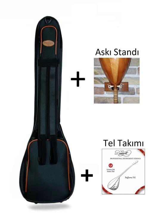 Ultra Korumalı Bağlama Saz Kılıfı Taşıma Çantası Gigbag + Duvar Askı Standı - 1 Takım Tel Hediye