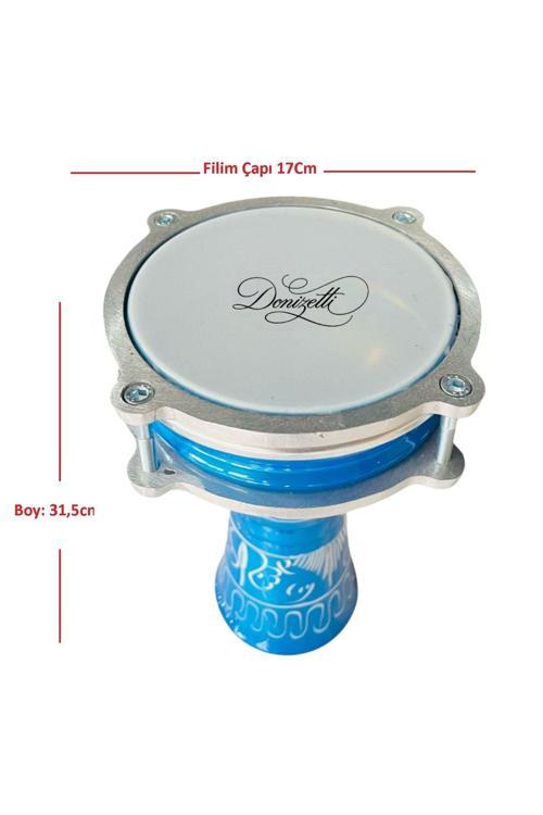 Darbuka Mavi İşlemeli No:2 Çocuk Darbukası