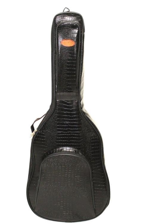 Timsah Deri  Desen Siyah Klasik Gitar Kılıf Gigbag (Case) Su Geçirmez Gigbag 2,5Cm Pedli