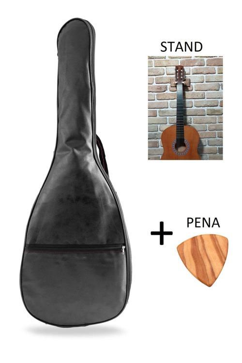 Klasik Gitar Kılıfı Tüm Standart 4/4 Uyumlu - Ahsap Pena - Duvar Askı Standı - Hediye