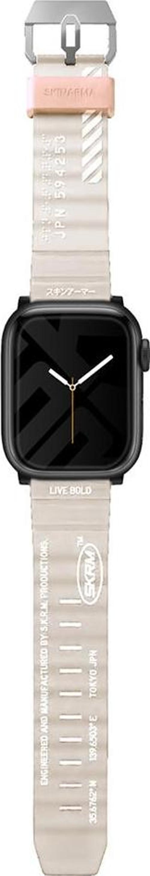 Watch Ultra Saat Kordonu 49mm Kordon ShokkuStrap Kayış Krem