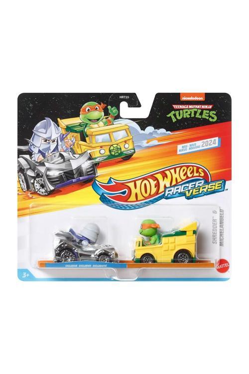 RacerVerse TMNT 2’li Araba Seti – Shredder ve Michelangelo Figürlü 2024 Model