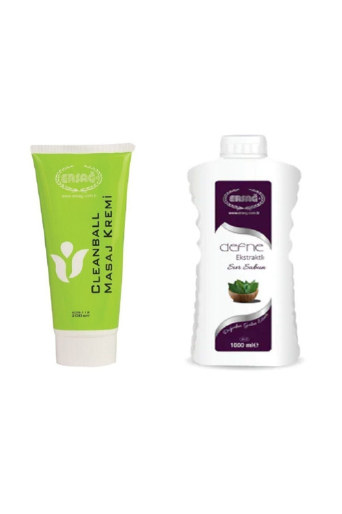 Clean Ball Masaj Kremi 200 ml ve Defne Ekstraktlı Sıvı Sabun 1000 ml