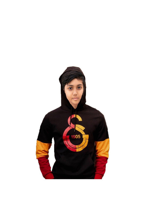 Lisanslı Büyük Armalı Siyah Çocuk Sweatshirt