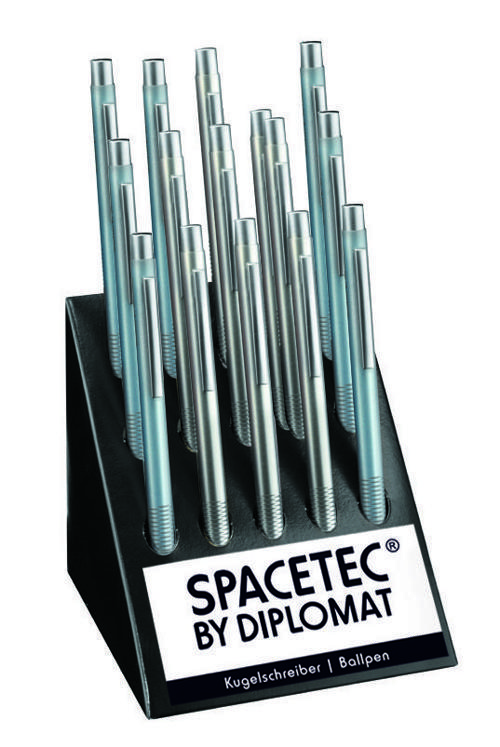 ​​​​​​Diplomat D10542942 Spacetec Pocket Pearl Tükenmez Kalem, 15li Stand