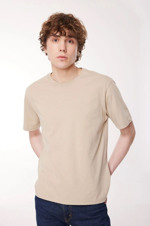 Bisiklet Yaka % 100 Pamuk Relaxed Fit T Shirt Erkek T SHİRT A9437