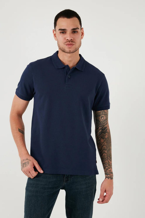 Regular Fit Erkek Lacivert Polo Yaka T Shirt A9451-0001