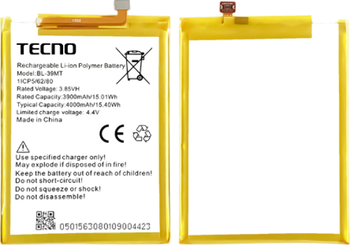 Tecno Camon 15 Premier Batarya Pil (Orjinal)