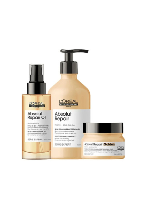 Loreal Serie Expert Absolut Repair Şampuan 500 ml Absolut Golden Maske Absolut Repair Serum 90ml