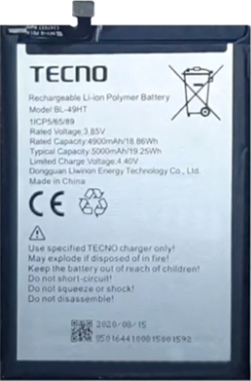 Tecno Spark 6  Batarya Pil (Orjinal)