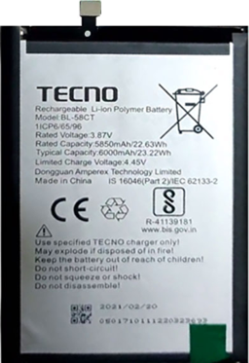 Tecno Spark 7T Batarya Pil (Orjinal)