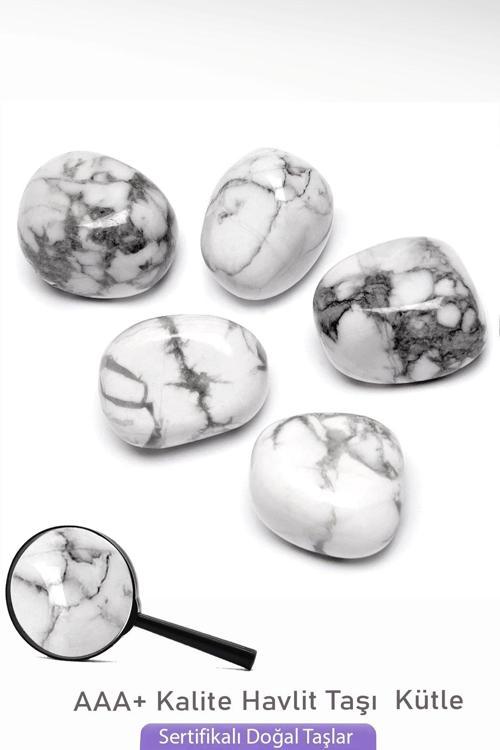 Sertifikalı Tamburlanmış Gerçek Havlit Taşı Kütle Parça
