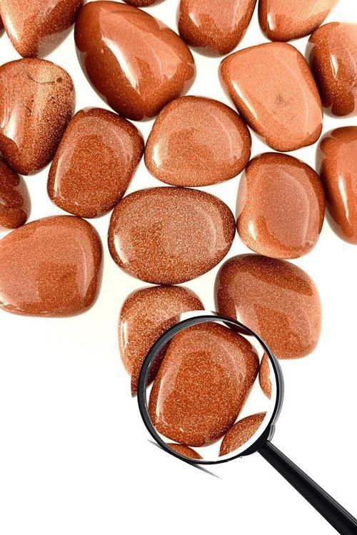 Sertifikalı Tamburlanmış Kahverengi Yıldız Taşı Doğal Taş Kütle Parça