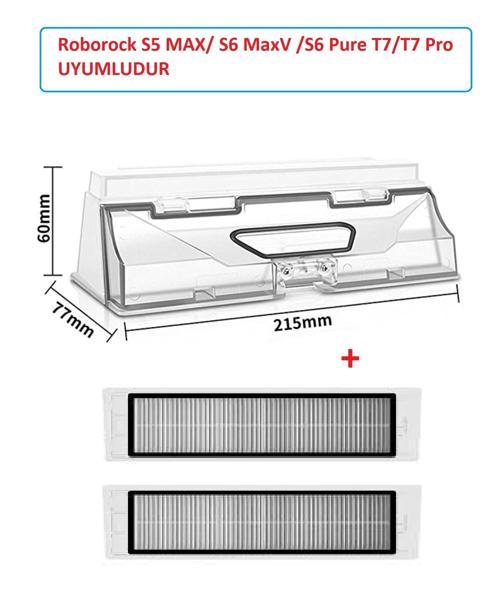 Roborock S5 Max ve S6 MaxV S6 Pure Uyumlu Toz Haznesi