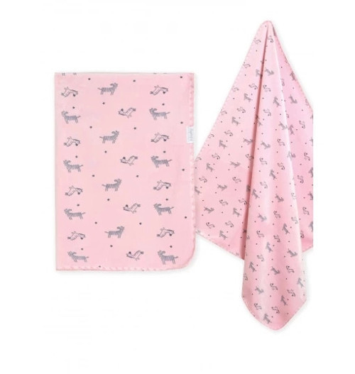 Happy Zebra Land Fluffy Bebek Battaniye 64529 Pembe