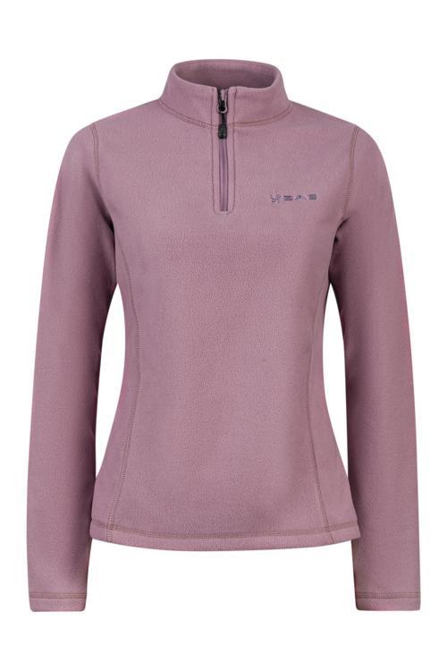 Camila Kadın Yarım Fermuarlı İnce Polar Sweatshirt Lila