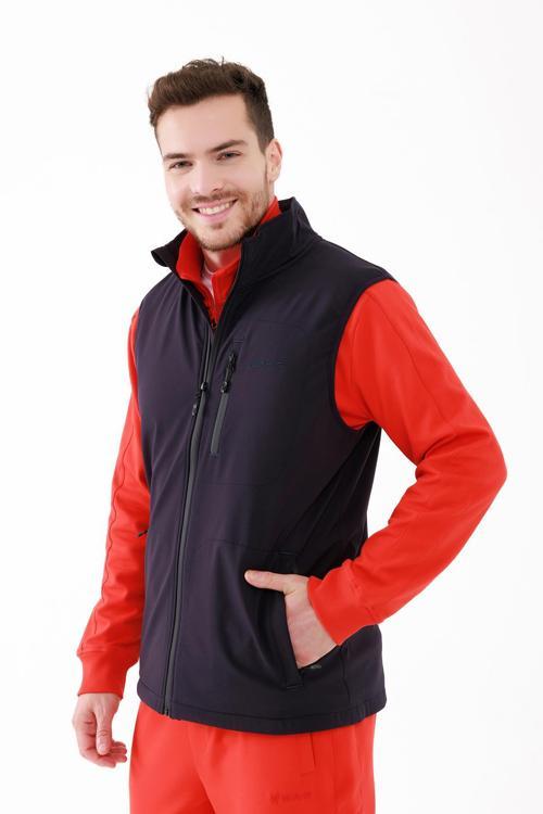 Wayne Merino Yünlü Unisex Yelek Siyah