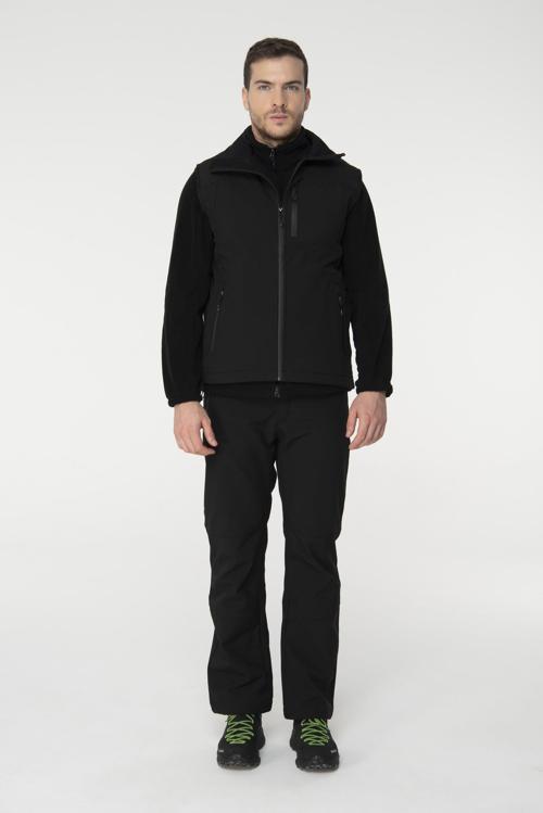 SAMANA Softshell Unisex Yelek Siyah
