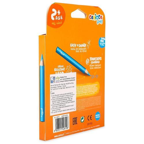 Jumbo Bebek Üçgen Kuru Boya Kalemi 10'Lu +2 Yaş