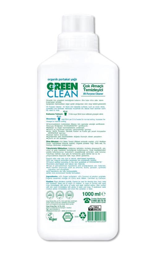 Bitkisel Çok Amaçlı Temizleyici 1000 Ml