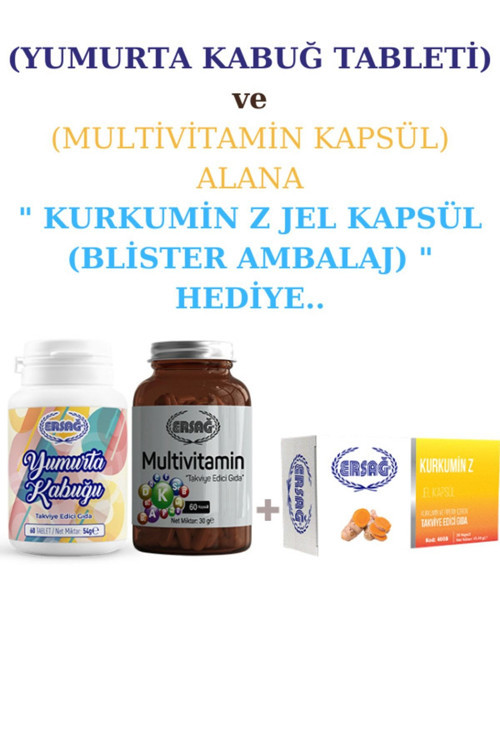 Ramazan Paketi ( Yumurta Kabuğu Tableti Ve Multivitamin Kapsül Alana Kurkumin Z Jel Hediye ) Rp0055