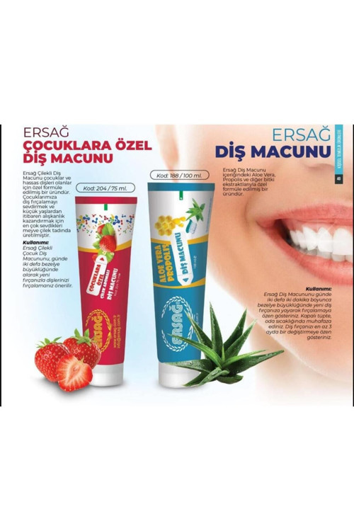 Çilekli Diş Macunu 75 Ml & Diş Macunu 100 Ml