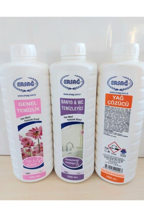 Genel Temizlik+ Banyo Wc+ Yağ Çözücü 3'lü Temizlik Seti