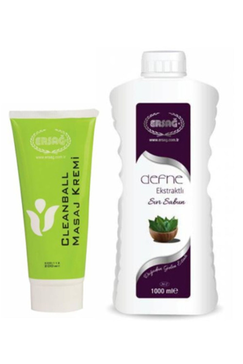 Clean Ball Masaj Kremi + Defne Ekstraktlı Sıvı Sabun