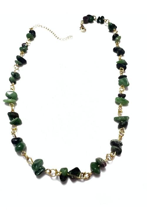 Zümrüt Doğal Taş Özel Tasarım Kolye