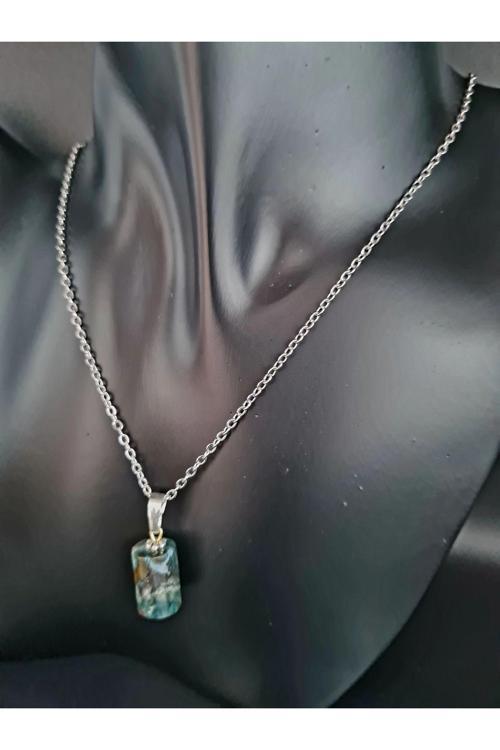 Kantaşı Doğal Taş Kolye Minimal Sevenler İçin AAA Kalite