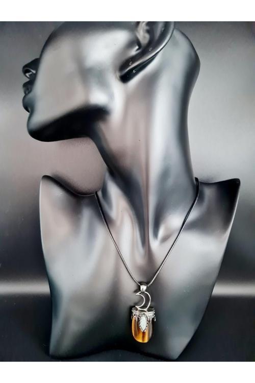 Kaplan Gözü Doğal Taş Kolye Tasarım