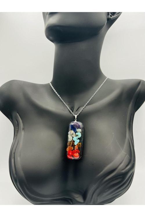 Doğal Taş Epoksi Kolye