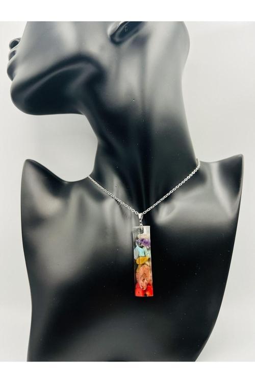 Doğal Taş Epoksi Kolye