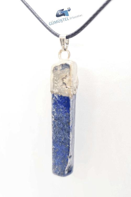 Doğal Taş Lapis Lazuli Kolye Zincir Hediyeli