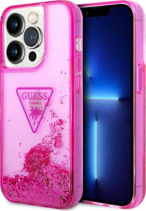 iPhone 14 Pro Uyumlu Orjinal Lisanslı Kılıf Transparan Sıvılı Simli Dizayn Kapak