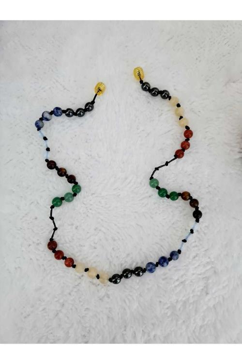 Doğal Taş Tasarım Kolye Hematit,Sodalit,Opal,Kaplan Gözü,Aventurin,Kristal Kuvars,Yıldız,Kalsit