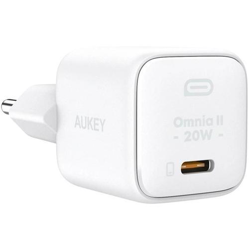 ONTECH - Aukey Pa-b1t-wh 20w Omnia Iı Mini Gan Pd Qc 3.0 Type C Hızlı Şarj Adaptörü