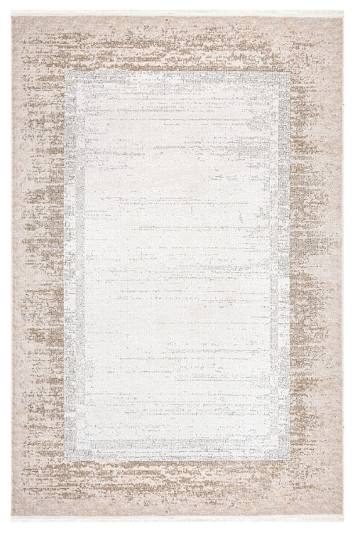 Halınet Jasmina Bej Çerçeveli Akrilik Makine Alan Halısı-LxS-Valeria-1072-Beige-100 x 300