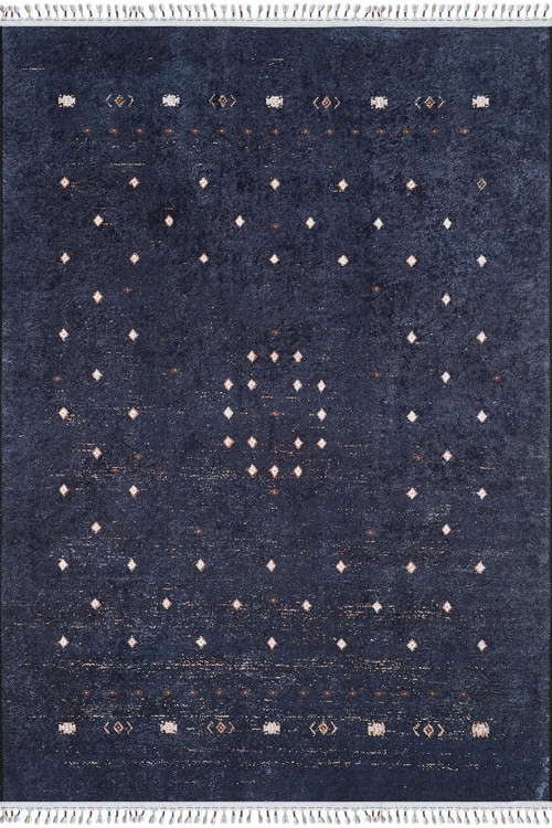 Trzciel Lacivert Modern Dijital Baskı Halı-Haln-HLN5052-130 x 190