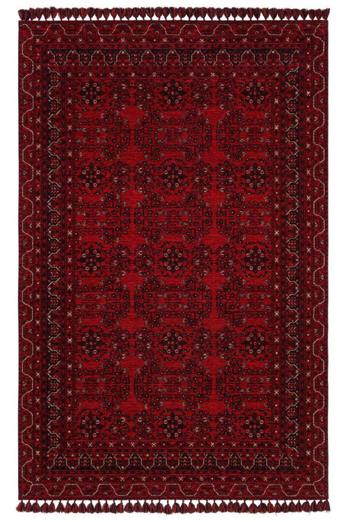 Burmoos Kırmızı Göbekli Akrilik Makine Halısı-Eko-bhr 02 red-120 x 180
