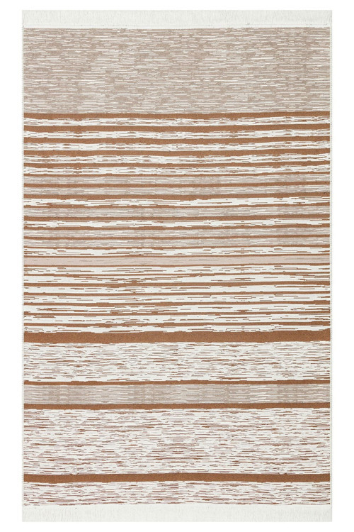 Halınet St Andra-Wordern Bej Çizgili Pamuk Makine Halısı-Eko-ar 27 cream beige-160 x 230